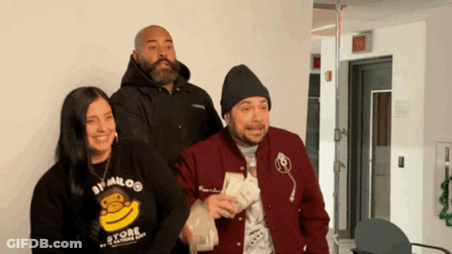 Making It Rain Catching Money GIF