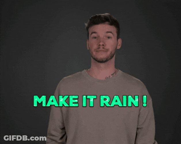 Making It Rain Dollar Bills GIF