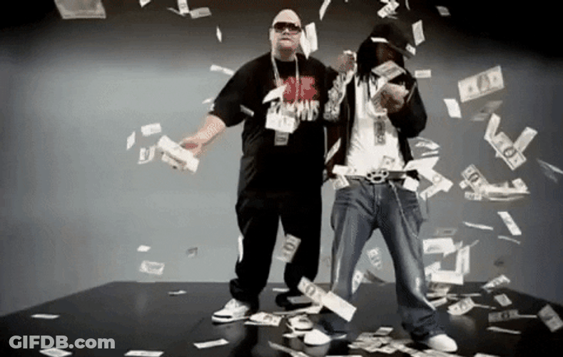 Making It Rain Fat Joe Throwing Money GIF