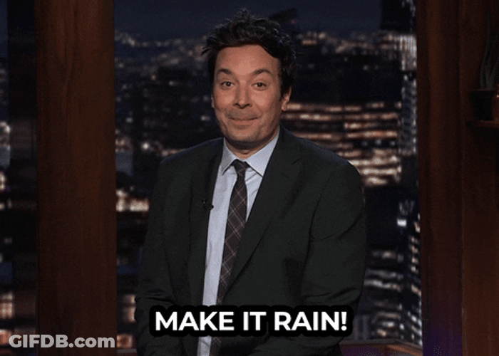 Making It Rain Jimmy Fallon GIF