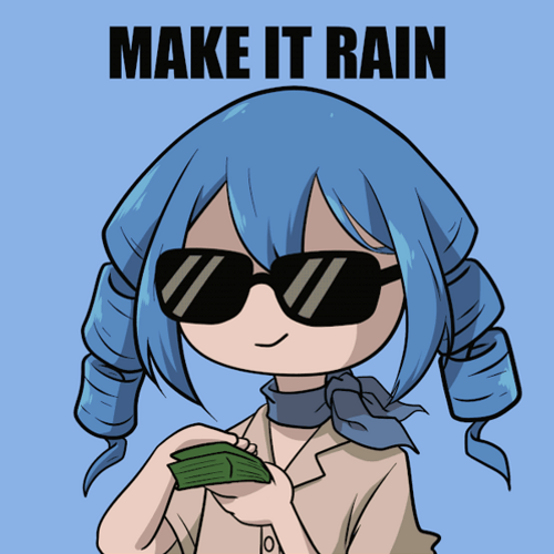 Making Money Make It Rain Anime Girl GIF