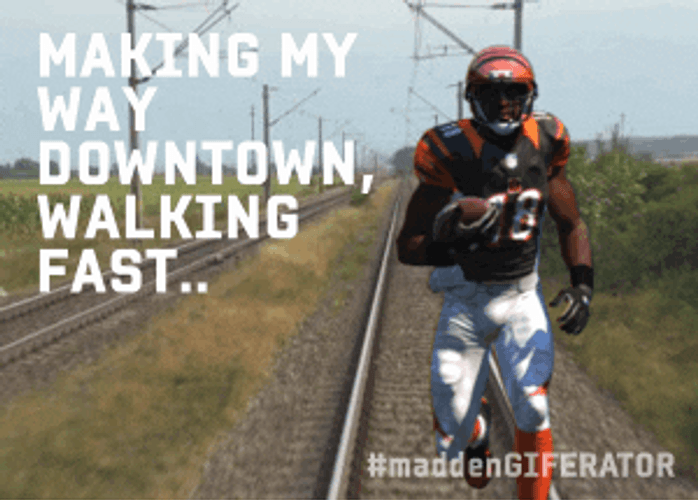 Making My Way Downtown Walking Fast Madden GIF