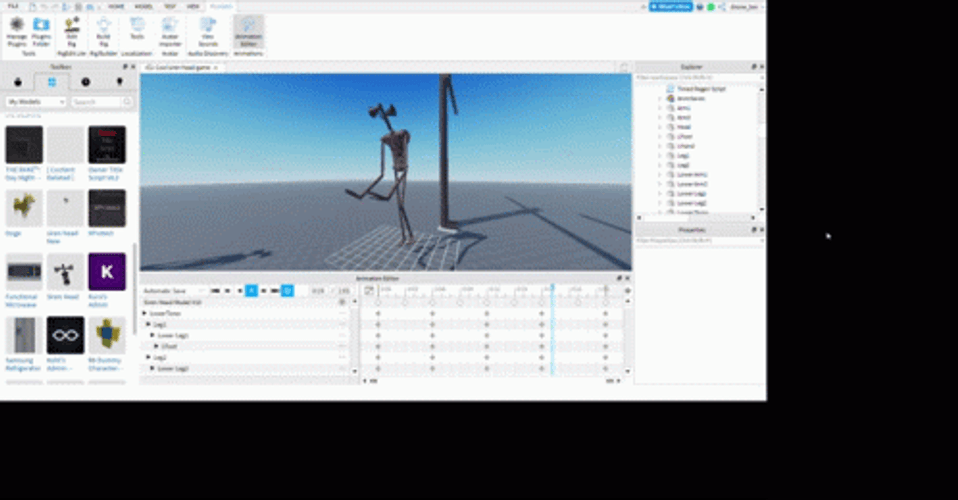 Making Walking Siren Head Animation GIF
