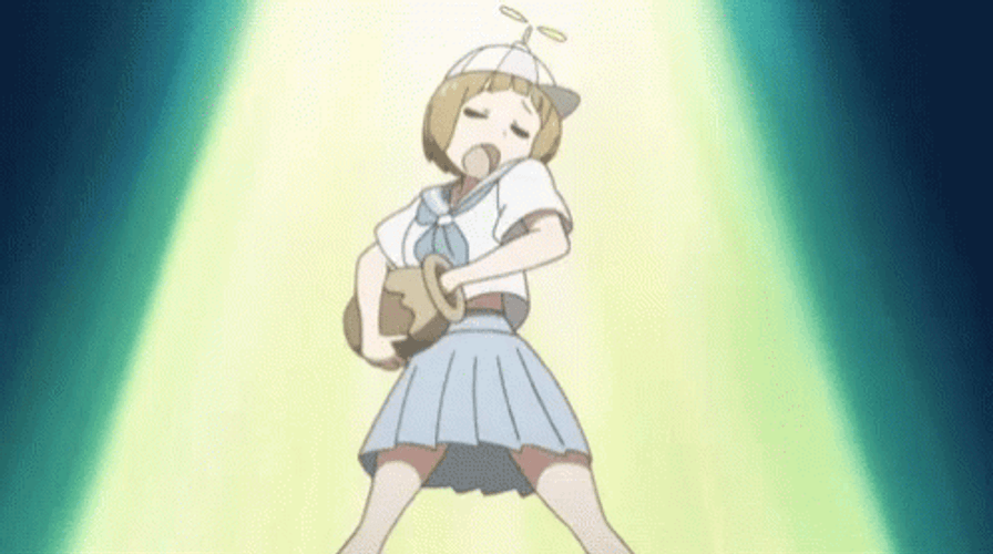 Mako Mankanshoku Spending Money Under Light GIF