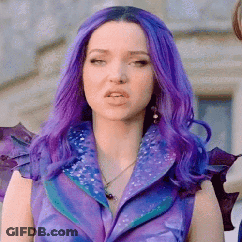 Mal Descendants Purple GIF