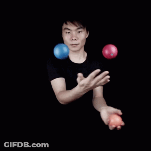 Malabarismo Juggling Colorful Balls GIF