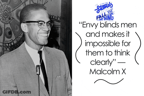 Malcolm X Black And White Photo With Quote GIF
