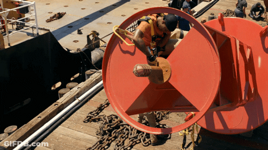 Male Coast Guard Working GIF