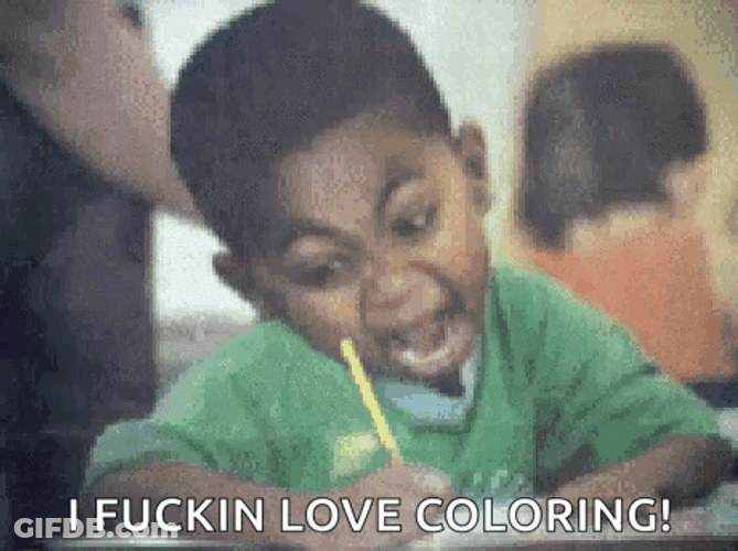 Male Kid Love Coloring GIF
