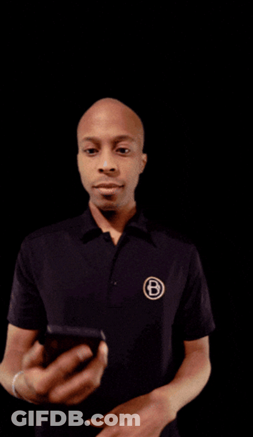 Male Person Staring On His Talking Phone GIF
