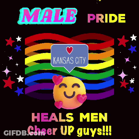 Male Pride Rainbow Smiley Poster GIF