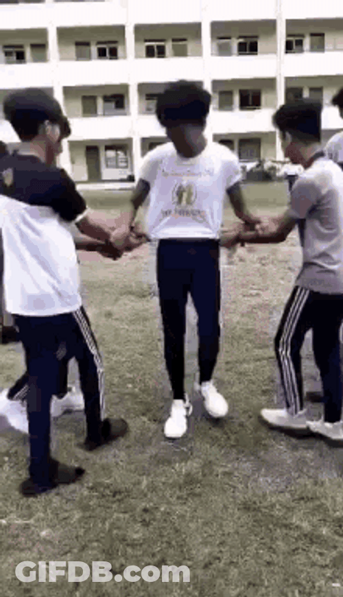 Male Student Doing A Fail Flip GIF