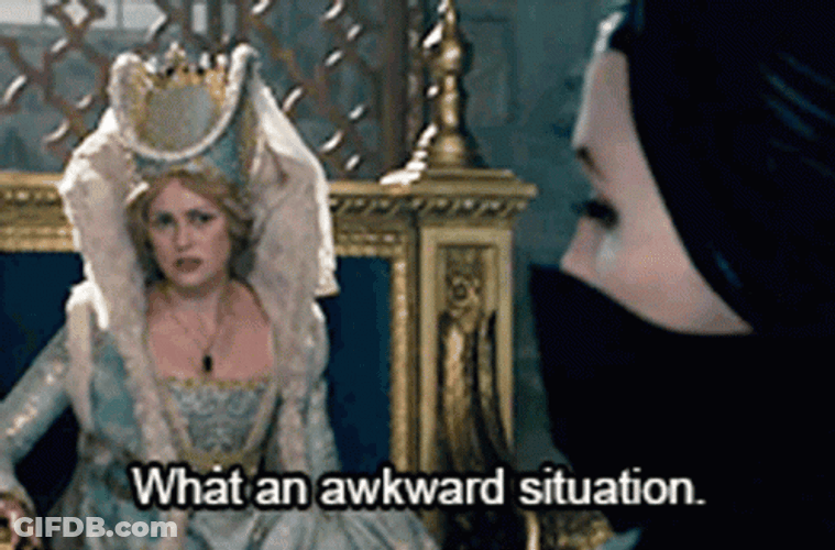 Maleficent Looking Back Awkward Situation GIF