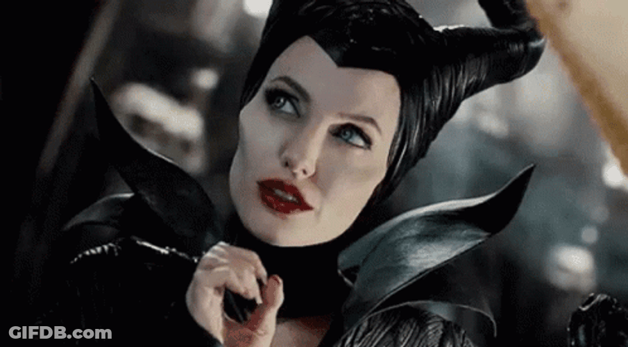 Maleficent Malicious Gaze Shushing GIF