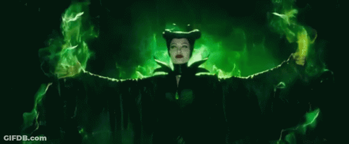Maleficent Unleashing Power Then Vanishing GIF