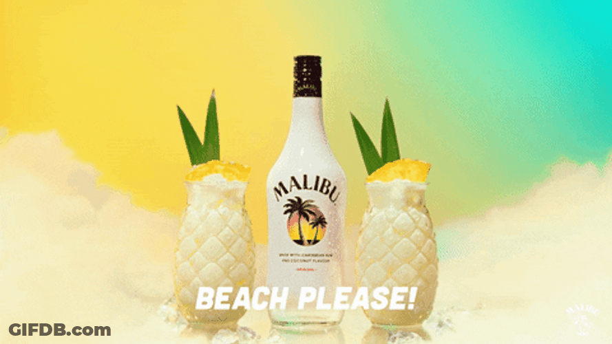 Malibu Rum Pineapple Beach Please GIF