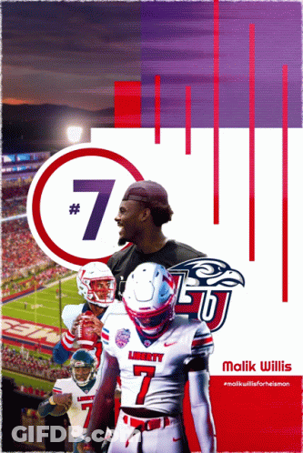 Malik Willis #7 Liberty Football Poster GIF