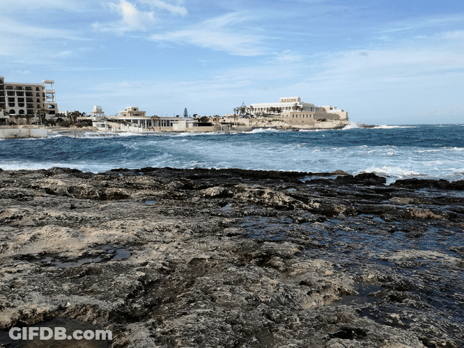 Malta Beach Scenery GIF