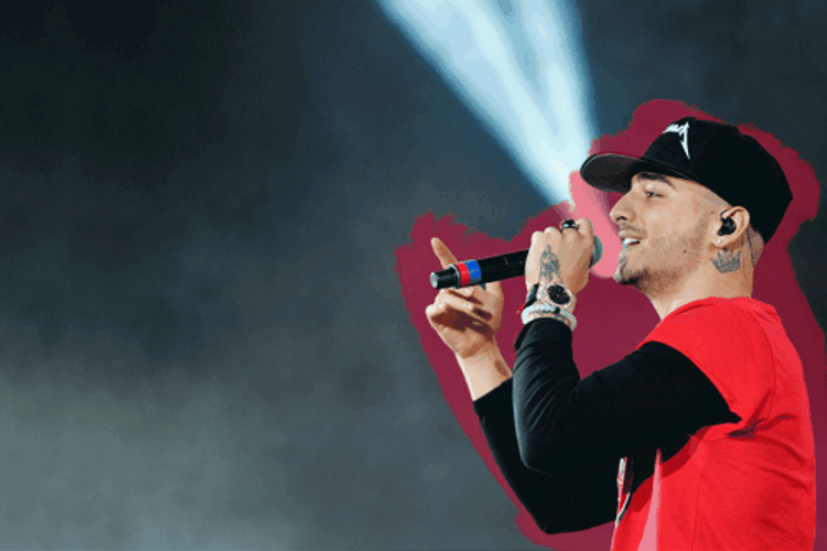 Maluma Live Singing Edits GIF