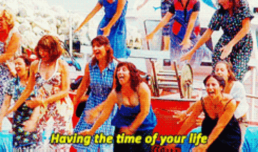 Mamma Mia Crowd Singing GIF