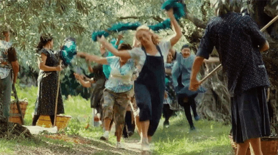 Mamma Mia Donna Happy Hop GIF