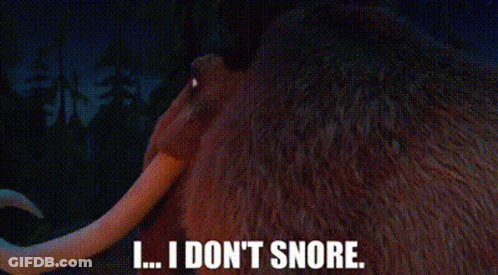 Mammoth Face Saying I Don't Snore GIF