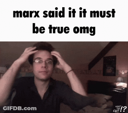 Man Adjusting Hair Marx Said It Must Be True GIF
