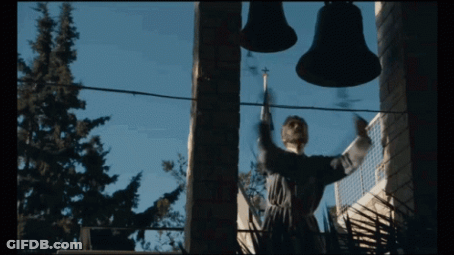 Man Aggressively Bell Ringing GIF
