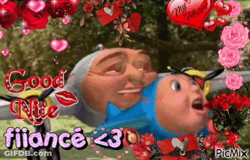Man And Baby Saying Good Night Fiance <3 GIF