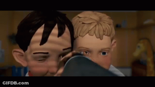 Man And Boy Looking At Each Other GIF