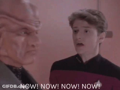 Man And Boy Saying Now Now Now GIF
