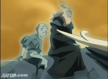 Man And Boy Sitting On Rock Cartoon GIF