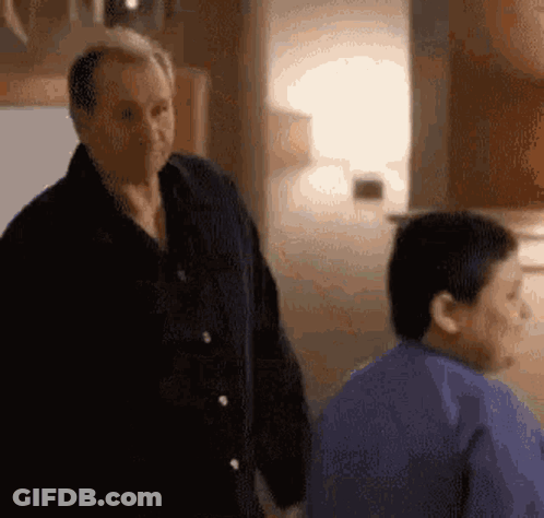 Man And Boy Standing Together GIF