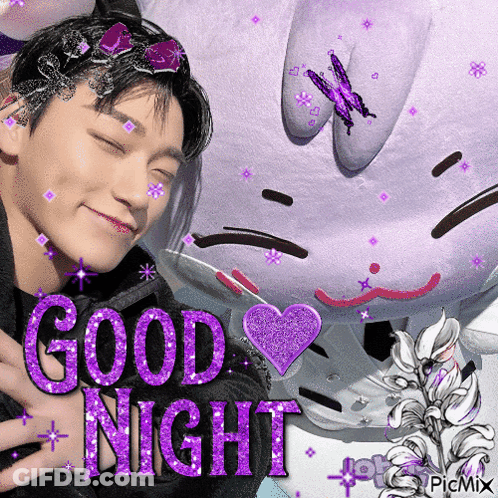 Man And Cat Saying Good Night GIF