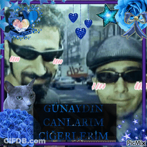 Man And Cat Saying Günaydın Canlarım Ciğerlerim GIF
