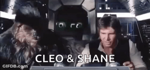 Man And Chewbacca Sitting Together GIF