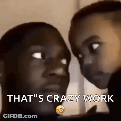 Man And Child Looking At Each Other Saying That's Crazy Work GIF