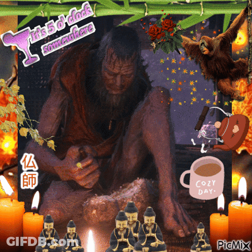 Man And Cup Saying Cozy Day GIF