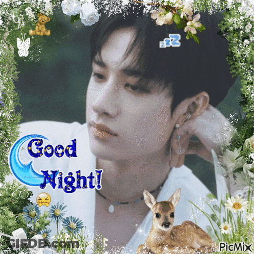 Man And Deer Good Night GIF