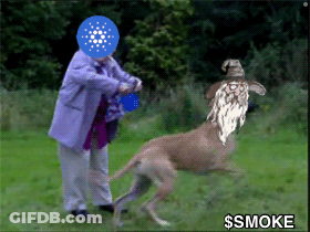 Man And Deer With Smoke GIF