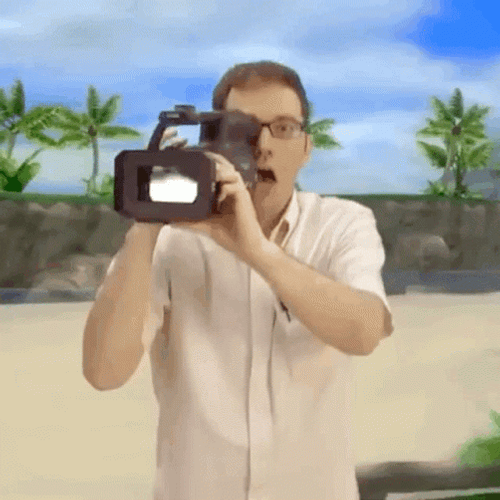 Man And Digital Video Camera GIF