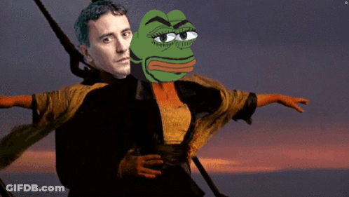 Man And Frog On A Boat GIF