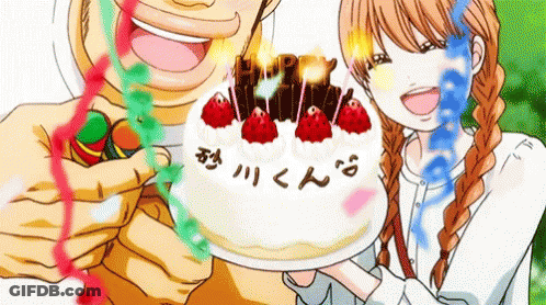 Man And Girl Holding Birthday Cake GIF