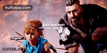 Man And Girl In Alloy And Rust Horizon Zero Dawn GIF