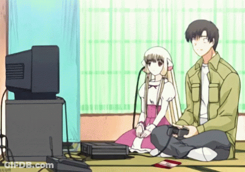 Man And Girl Playing Video Game GIF