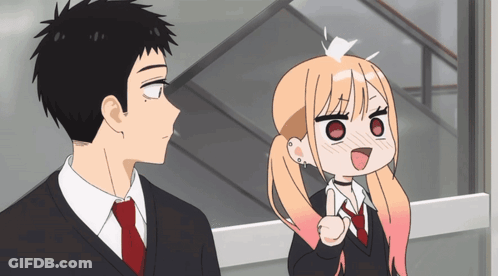 Man And Girl Pointing GIF