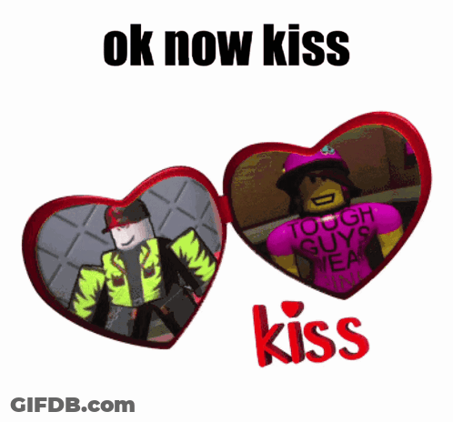 Man And Girl Saying Ok Now Kiss GIF