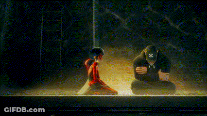 Man And Girl Sitting Together Saying You Can Love Them And Disagree With Them GIF