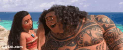 Man And Girl Together On Beach GIF