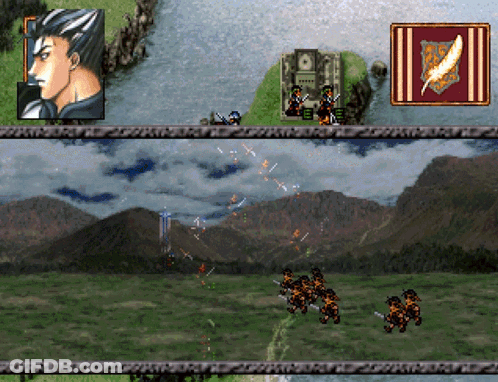 Man And Group Of Soldiers In Video Game GIF